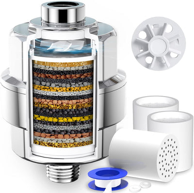 Filtro doccia Sumerain a 20 stadi, filtro acqua doccia ad alta resa, cromato