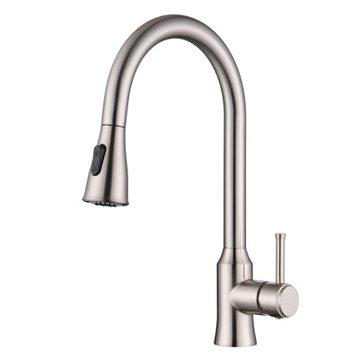 Rubinetto da cucina SUMERAIN con doccetta estraibile, finitura nichel spazzolato, doppia funzione, acciaio inox senza piombo