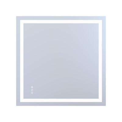 Specchio bagno moderno LED SUMERAIN da parete, 36 x 36 pollici, retroilluminato + illuminazione frontale dimmerabile, specchio da trucco con antiappannamento, 3 modalità colore, funzione memoria e vetro temperato, facile da installare