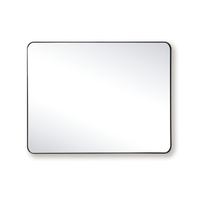 Specchio da bagno nero SUMERAIN per parete, specchio da mobile 28x36 pollici con cornice in alluminio e vetro temperato, ideale sopra lavabo doppio con opzioni di montaggio orizzontale o verticale