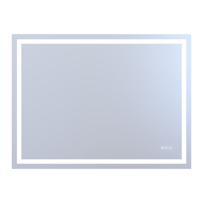 Specchio da bagno LED intelligente grande Sumerain 48" x 36" — specchio trucco intelligente con retroilluminazione e illuminazione frontale, antiappannamento, dimmerazione continua, 3 modalità colore, funzione memoria, vetro temperato