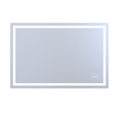 Specchio da bagno LED Sumerain 48" x 32" — specchio trucco intelligente dimmerabile con retroilluminazione e illuminazione frontale, antiappannamento, 3 temperature di colore, funzione memoria, vetro temperato, certificato ETL