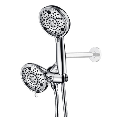 Combo doccia sumerain 3 vie 2-in-1 ad alta pressione con doccetta e soffione a pioggia, con tubo doccia, finitura cromata