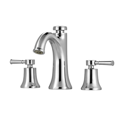 Rubinetto lavabo bagno Sumerain a 3 fori con doppia modalità di spruzzo, ottone massiccio, funzione memoria temperatura, finitura cromata