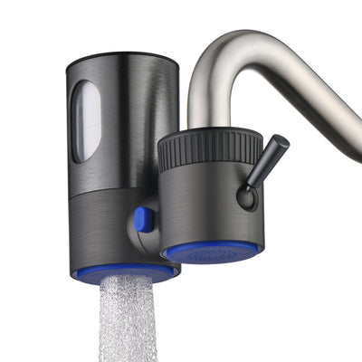 sumerain Filtro acqua riduttore di piombo per rubinetto lavabo, sistema di filtrazione acqua montato verticalmente sul rubinetto, riduce il 99% di cloro e metalli pesanti - installazione senza attrezzi