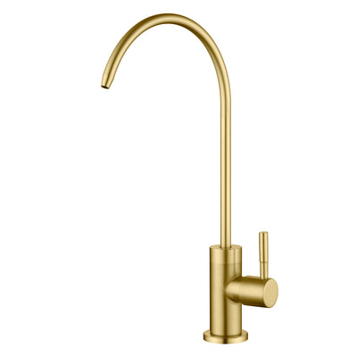 Rubinetto filtro acqua da cucina SUMERAIN 100% senza piombo, acciaio inox SUS304, rubinetto per acqua potabile finitura oro spazzolato per lavabo cucina