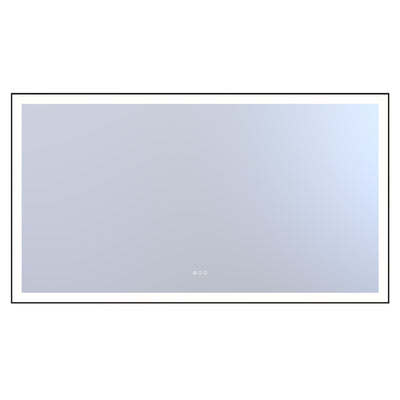 Specchio da bagno LED Sumerain 72 x 40 pollici con luci, grande specchio da parete con cornice in alluminio nero, illuminazione frontale e posteriore, antiappannamento, dimmerazione continua, illuminazione a 3 colori, funzione memoria, vetro temperato