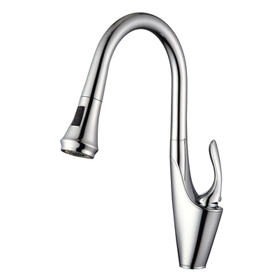 Rubinetto cucina sumerain con spruzzatore estraibile, rubinetto per lavello cucina moderno a maniglia singola e foro singolo, cromo, acciaio inox
