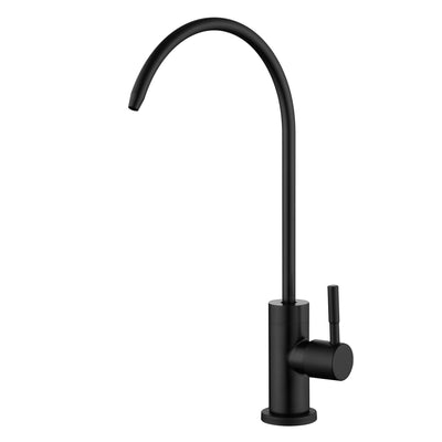 Rubinetto filtro acqua nero opaco SUMERAIN per sistemi di osmosi inversa, acciaio inox 304 100% senza piombo, rubinetto per acqua potabile per lavabo cucina