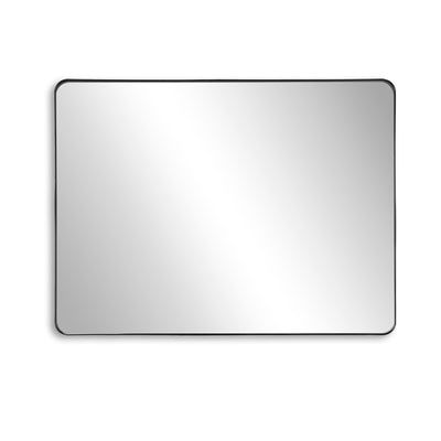 Specchio da bagno rettangolare SUMERAIN, specchio da mobile 40x30 pollici con cornice in alluminio e vetro temperato per pareti di bagni grandi, montaggio orizzontale o verticale