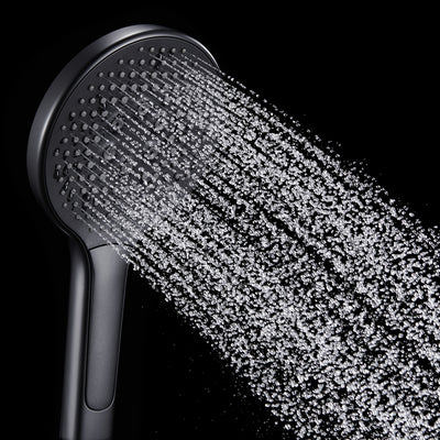 Doccetta Sumerain grande con tubo doccia nero, soffione ad alta pressione con maggiore acqua, 3 tipi di getto