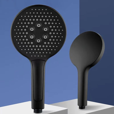 Soffione doccia Sumerain nero, doccetta grande ad alta pressione, risparmio idrico con 3 tipi di getto (135 mm)