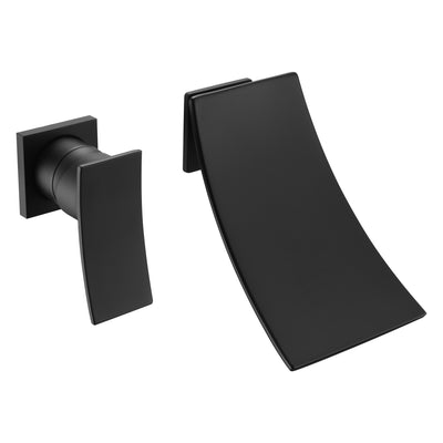 Sumerain Rubinetto per vasca nero Cascata Rubinetto per vasca a parete Maniglia singola per mancini