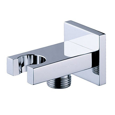 Gomito di alimentazione a parete con supporto per doccetta e attacco da 1/2" Finitura cromata Sumerain 3218015-C