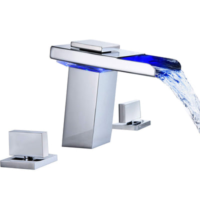Rubinetto da bagno diffuso, rubinetto a cascata illuminato a LED