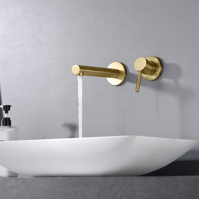 Rubinetto da bagno Rubinetto per montaggio a parete in ottone Maniglia singola con valvola ruvida