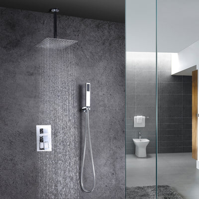 Set completi di rubinetti per doccia a soffitto | Componenti interamente in metallo con finitura cromata