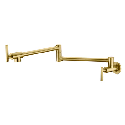 Supporto a parete per rubinetto Sumerain Gold Pot Filler con bracci oscillanti a doppio snodo