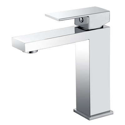 sumerain Rubinetto da bagno in acciaio inossidabile Rubinetto per lavabo monocomando cromato monoforo