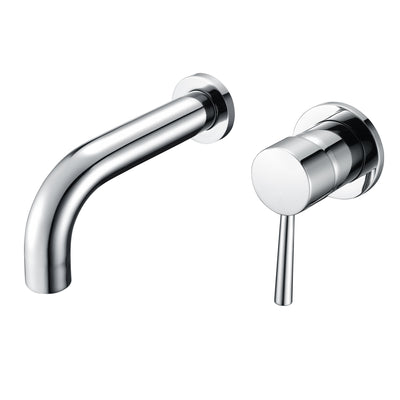 SUMERAIN rubinetto per vasca a parete, set di rubinetti per vasca monocomando con valvola grezza, cromato